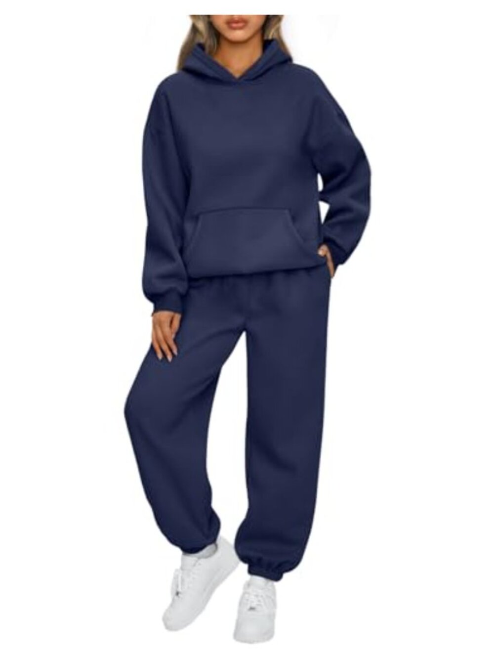 AUTOMET Womens 2 Piece Sweatsuit Set Oversized Hoodie Joggers Lounge